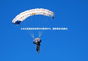 B体育_小义火线复出助深圳DYG零封MTG，强势锁定S组席位